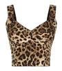 Dolce & Gabbana Multi Leopard Print Bustier Top