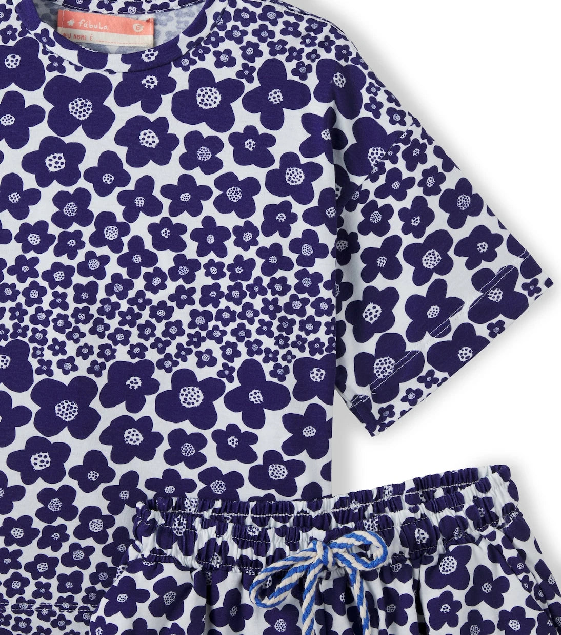 Fábula - Flor Bela cotton T-shirt and shorts set