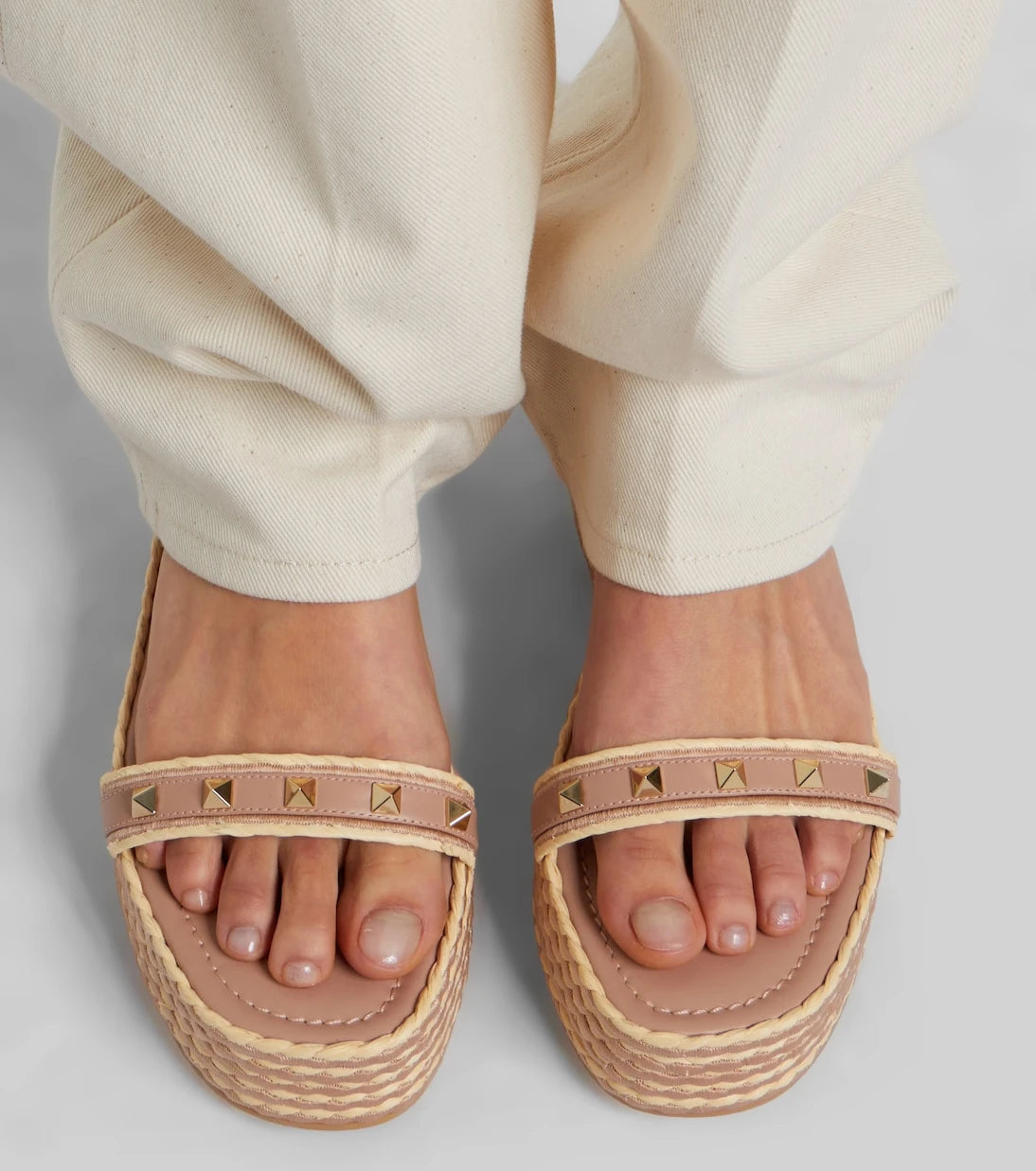 Valentino Garavani - Rockstud leather platform sandals