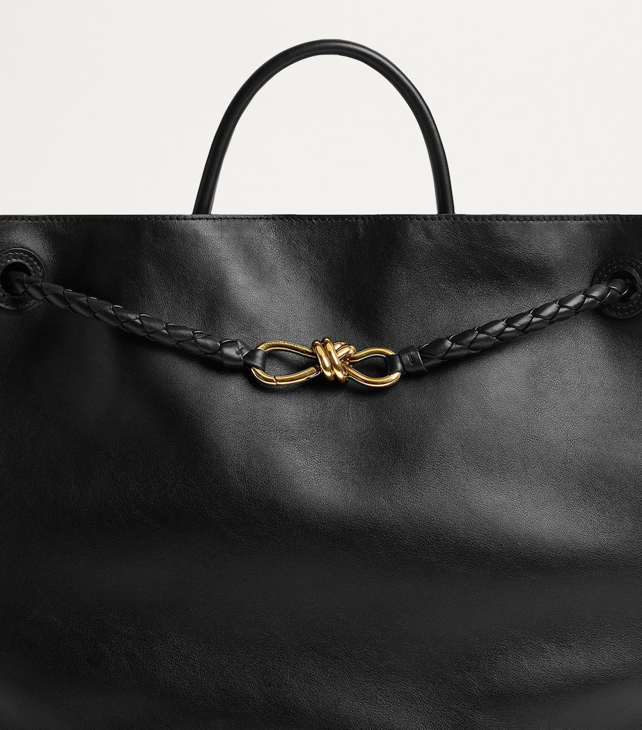 Bottega Veneta Black Large Andiamo Shoulder Bag