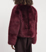 Shearling Natasha Jacket CRANBERRY