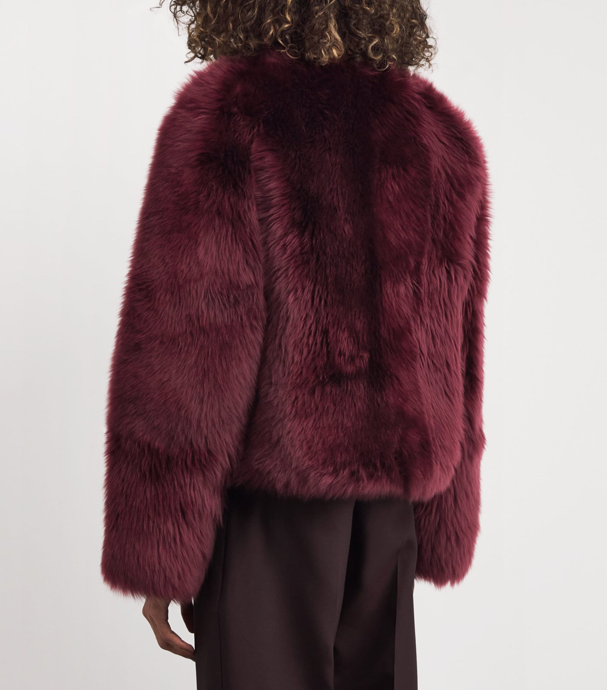 Shearling Natasha Jacket CRANBERRY