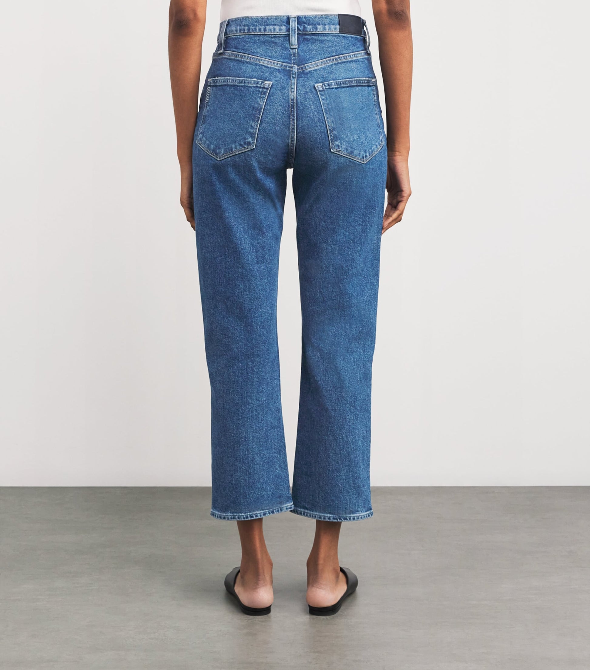 Blue Sawyer Ankle Straight Jeans