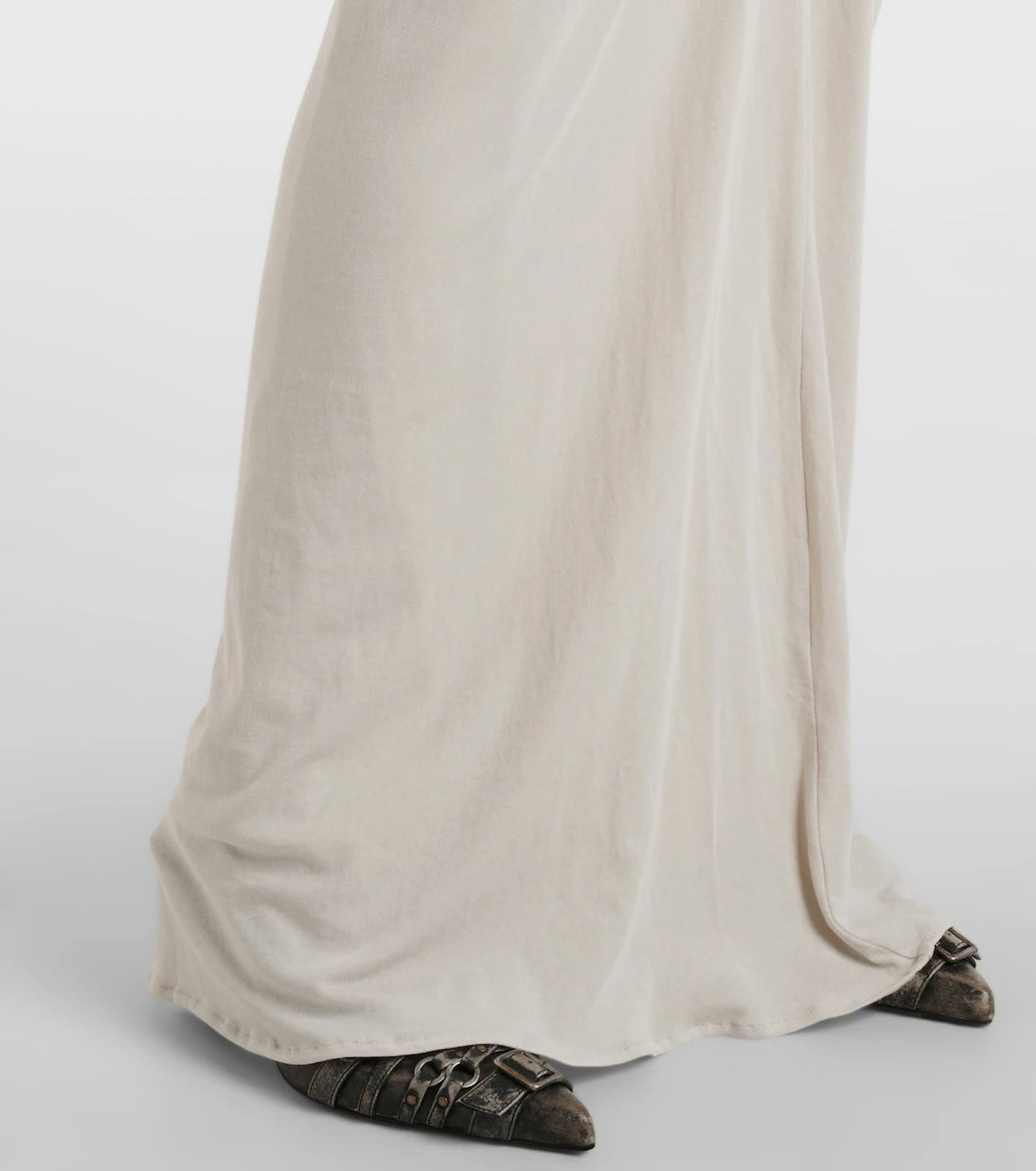 Entire Studios - Draped cotton-blend jersey maxi skirt
