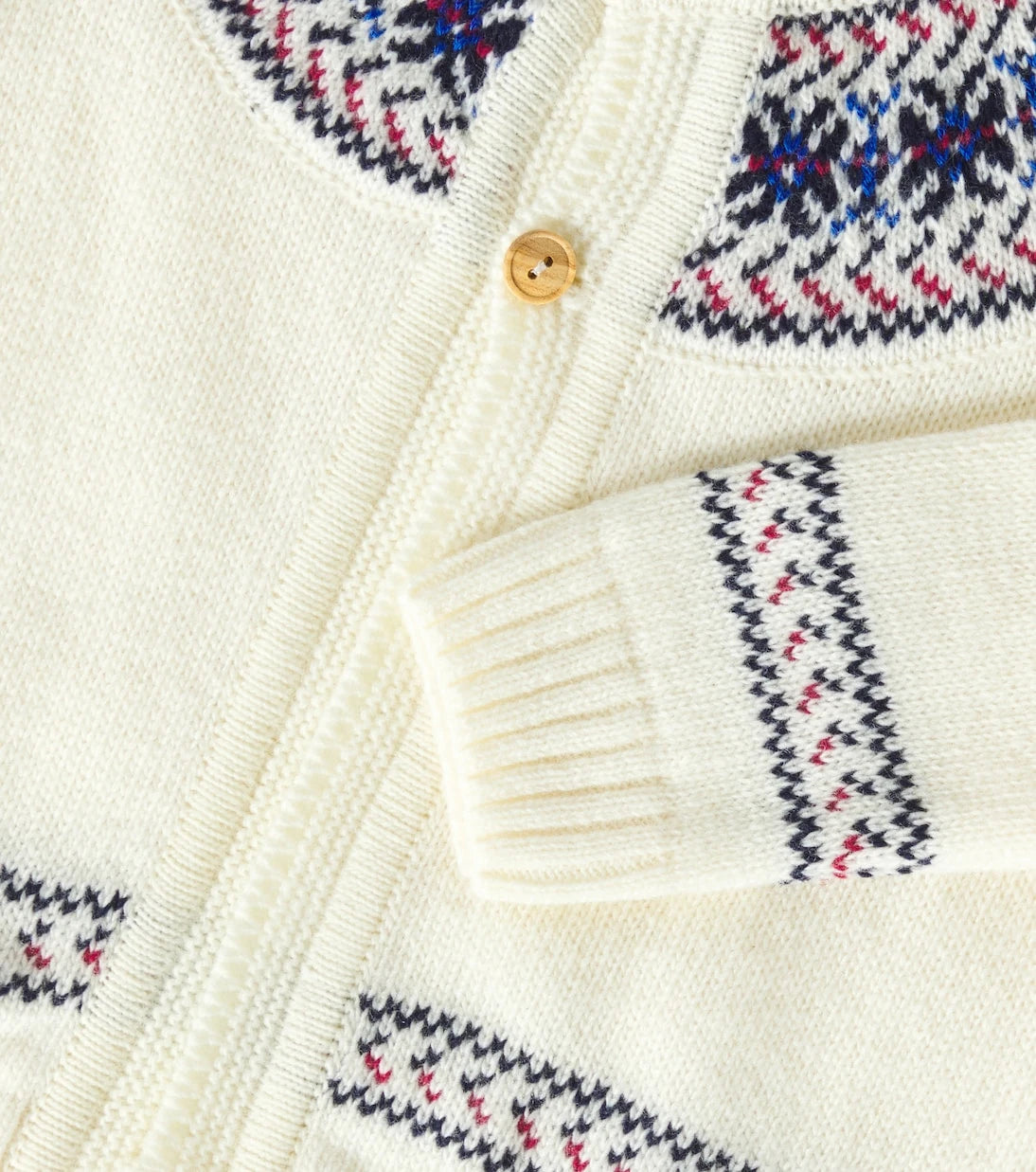La Coqueta - Baby Fair Isle wool-blend cardigan