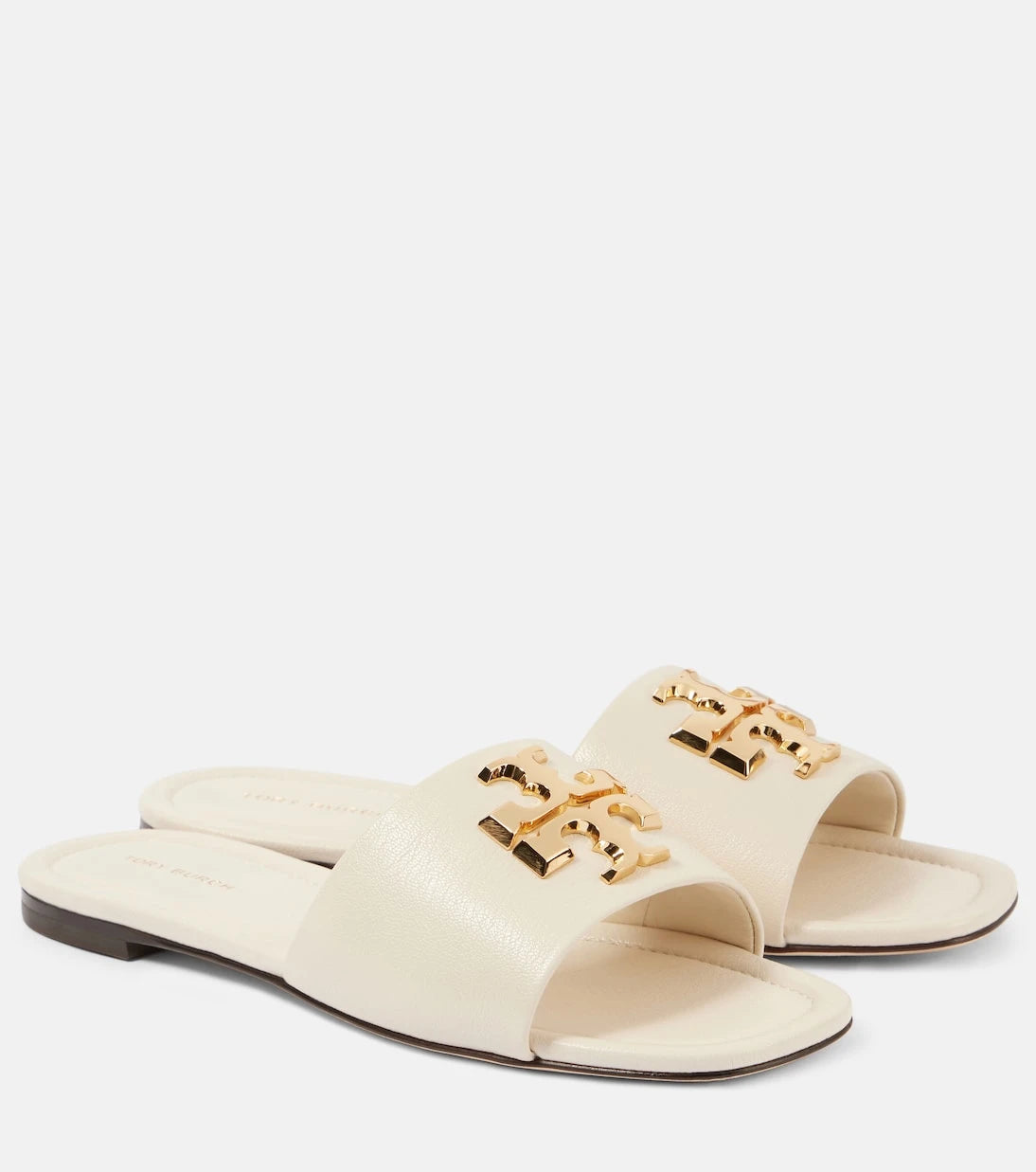Tory Burch - Eleanor T Monogram leather slides