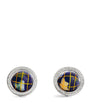 Sterling Silver and Lapis Lazuli Globe Cufflinks