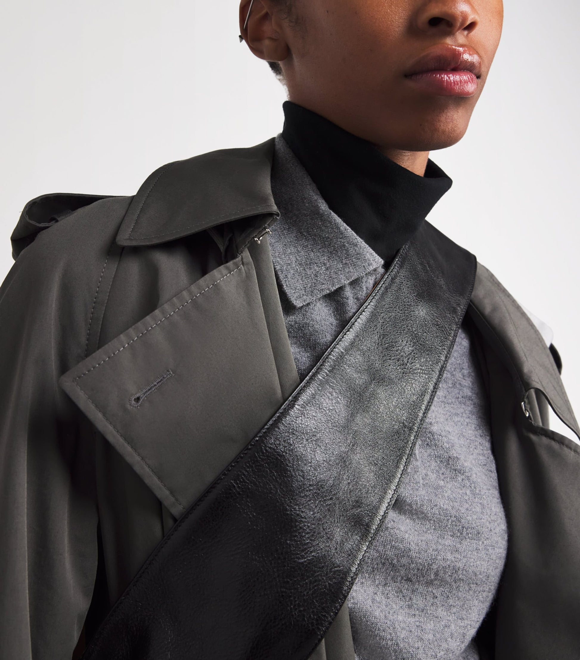 Grey Cashmere Minou Polo Sweater