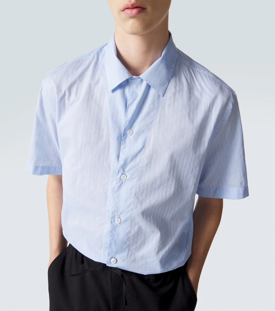 Brioni - Striped cotton poplin bowling shirt