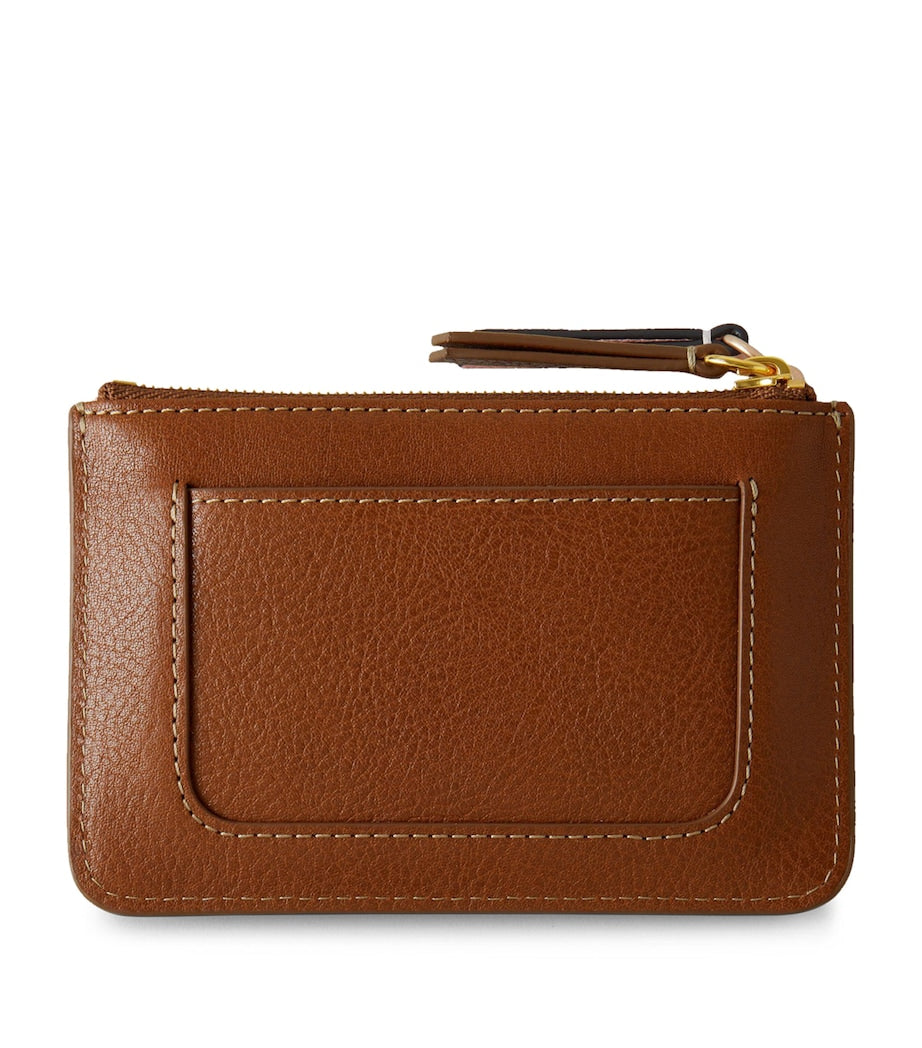 Mulberry Brown Logo Plaque Coin Pouch