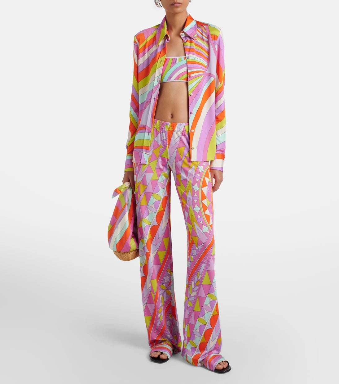 Pucci - Iride satin jersey shirt