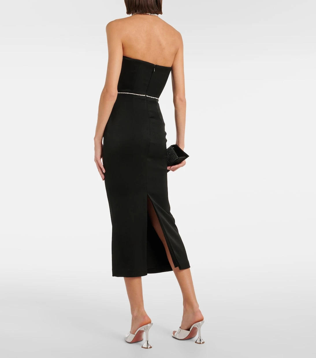 Alex Perry - Crystal-embellished satin midi dress