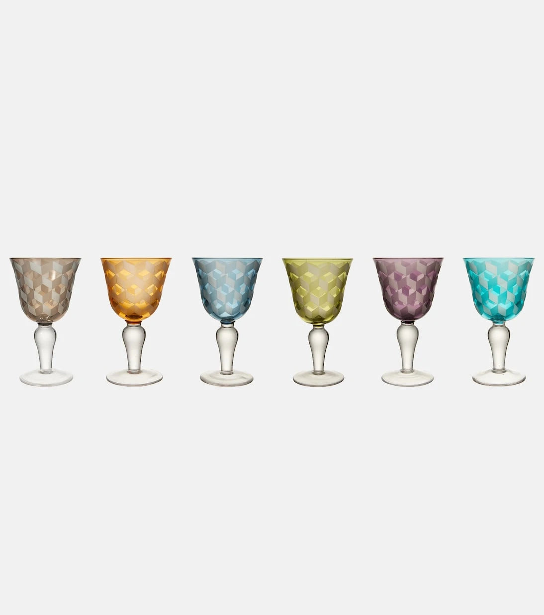 Polspotten - Blocks set of 6 wine glasses