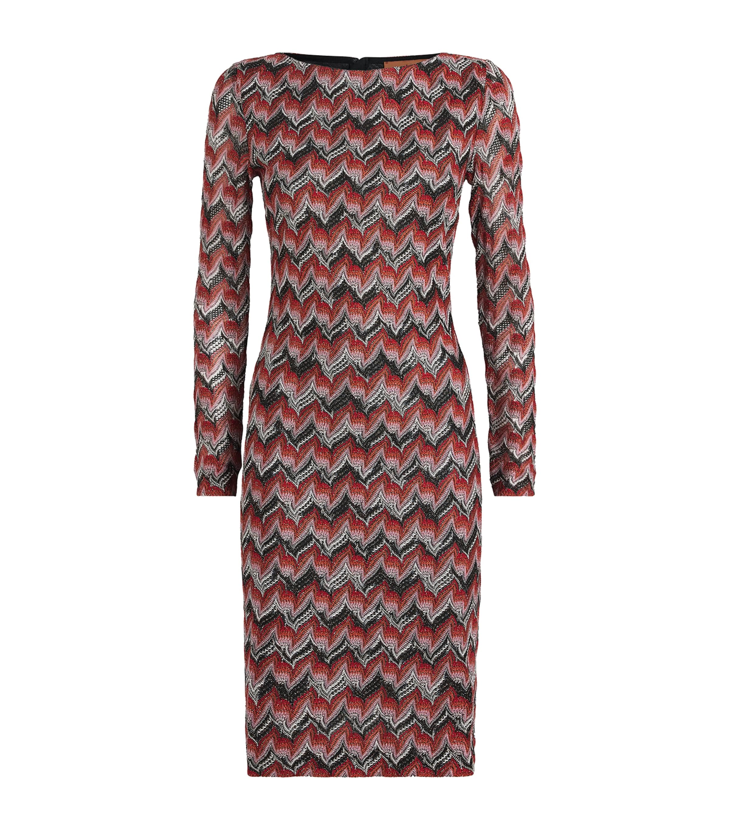 Missoni Red Zigzag Midi Dress