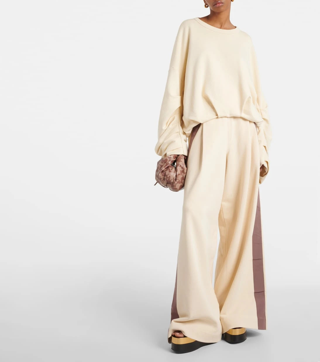 Dries Van Noten - بنطلون رياضي "هاديوم" من القطن الجيرسيه