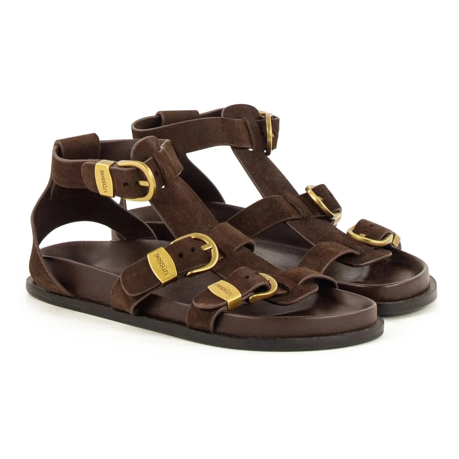 Sessùn - Romulus Leather sandals | Chocolate