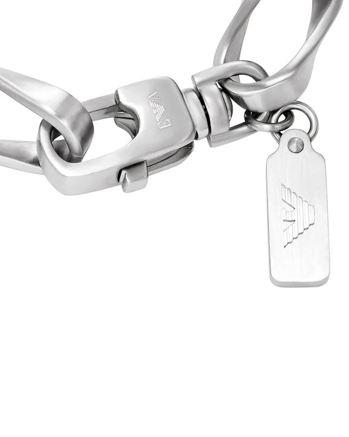 Emporio Armani erkek paslanmaz çelik bileklik Eagle Logo