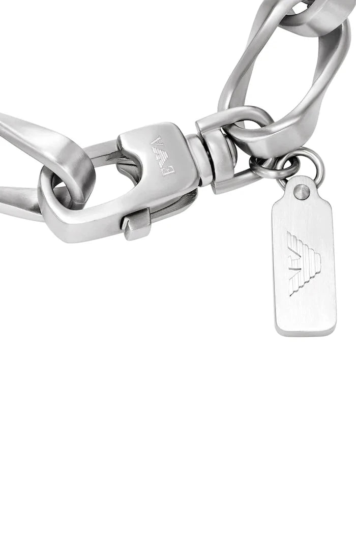 Emporio Armani erkek paslanmaz çelik bileklik Eagle Logo