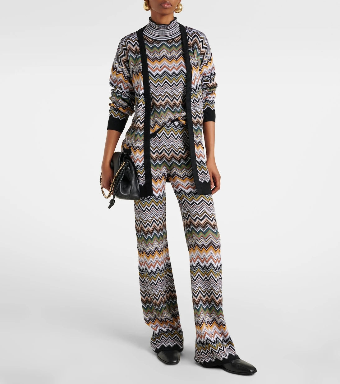 Missoni - بنطلون واسع بخصر مرتفع بتصميم متعرج