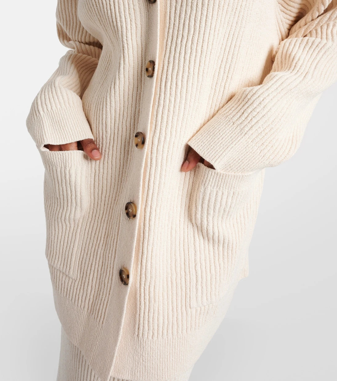 Toteme - Oversized cotton-blend bouclé cardigan