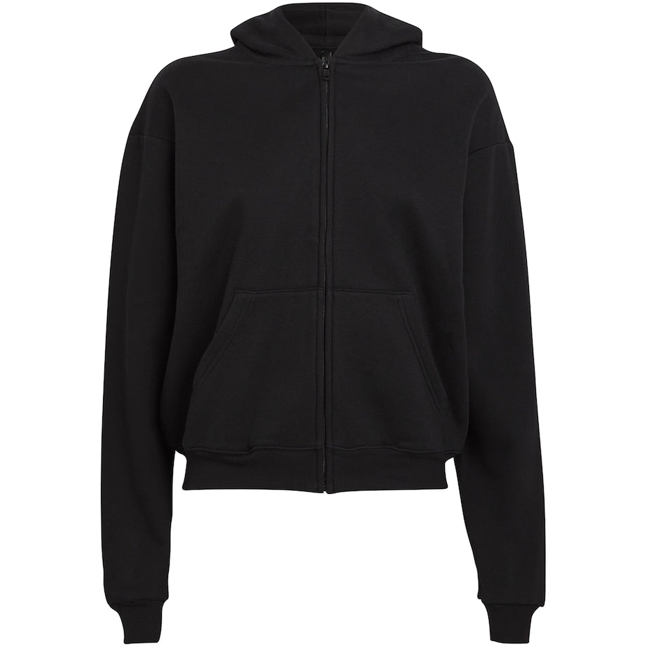 Cotton-Blend Zip-Up Hoodie ONYX