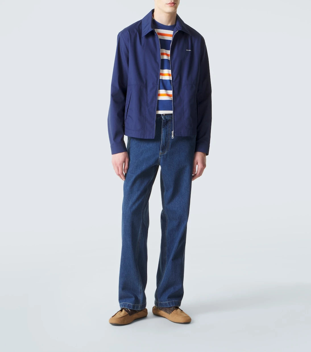 Prada - Shuffle leather-trimmed canvas boat shoes