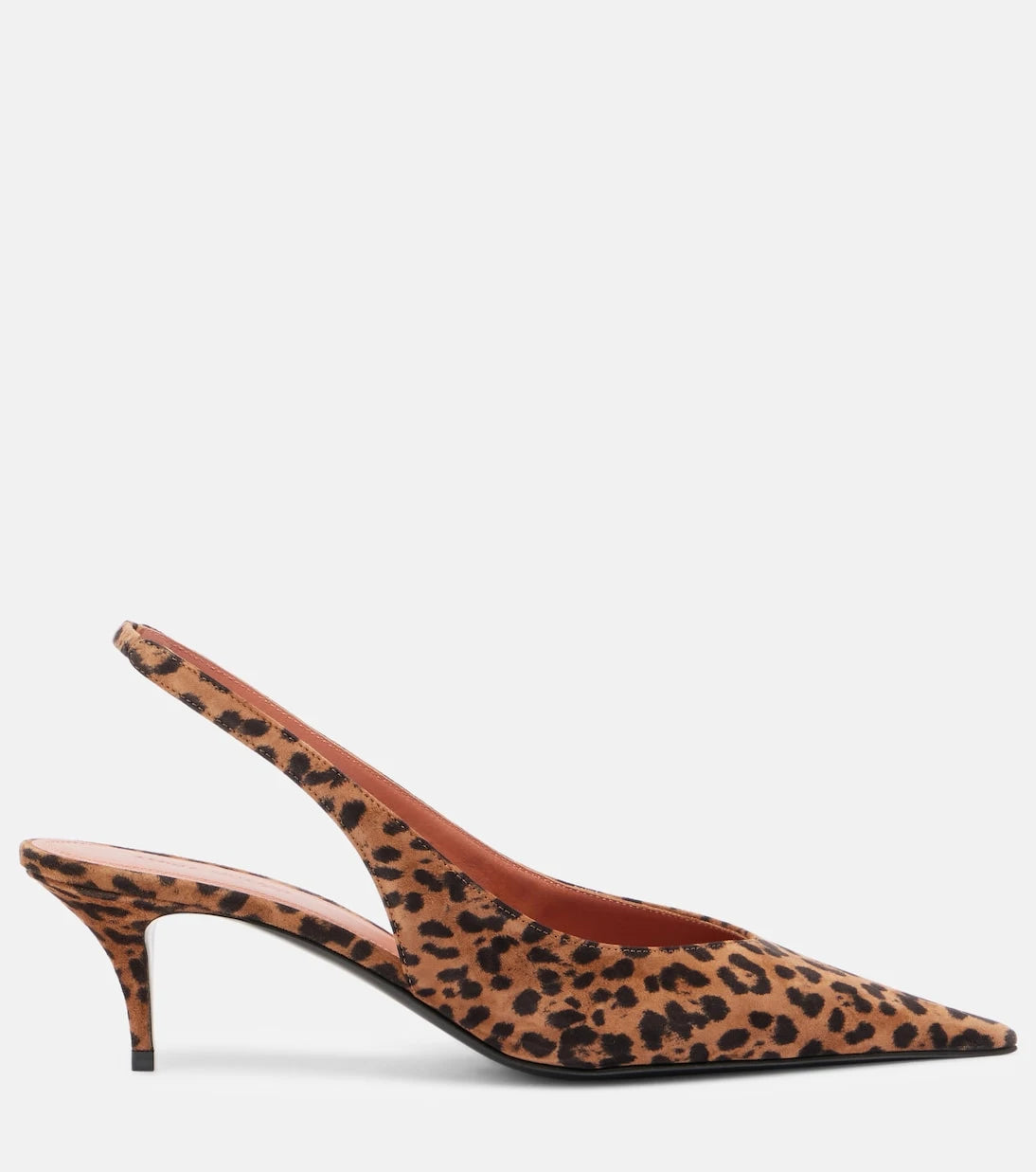 Amina Muaddi - Anok 55 leopard-print suede slingback pumps