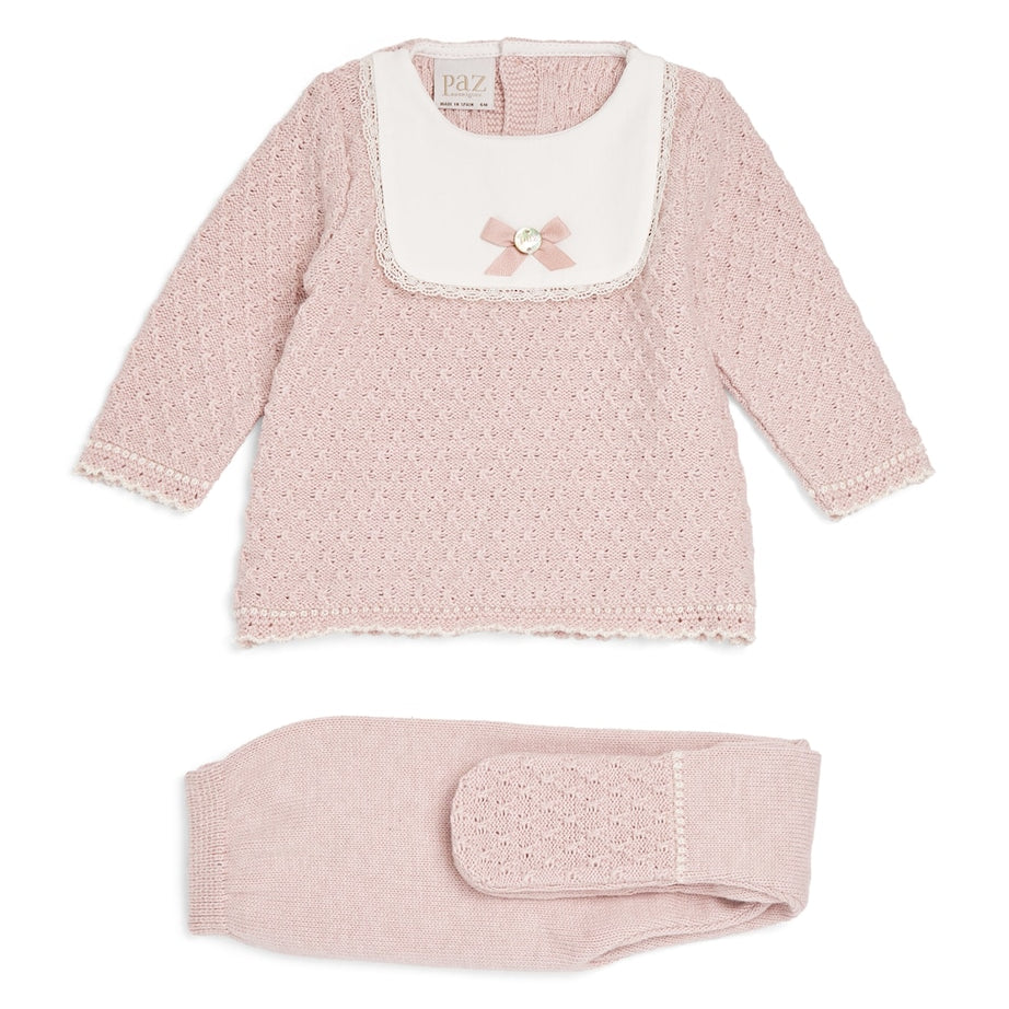 Knitted Bow Top and Leggings Set (0-12 Months)