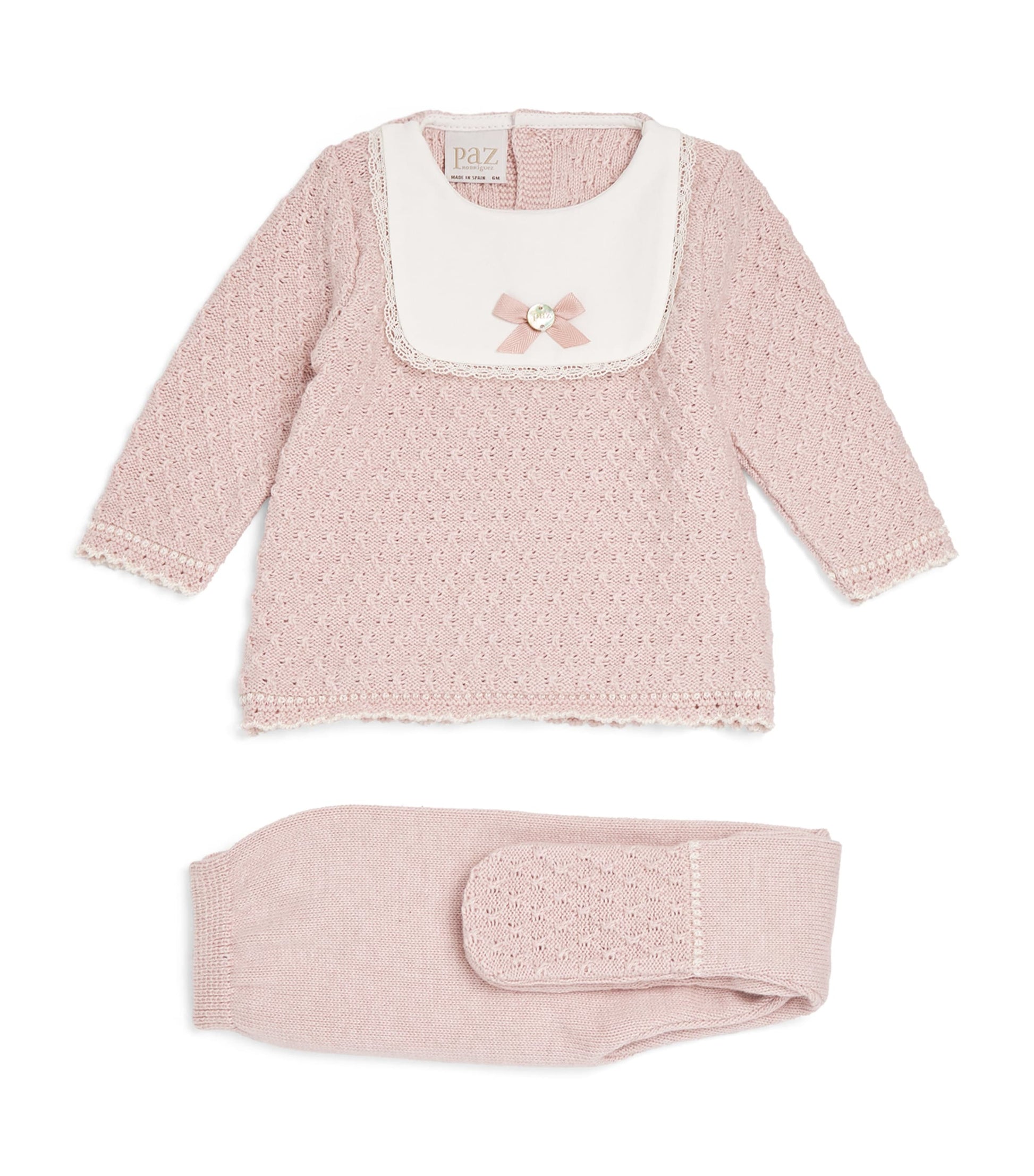 Knitted Bow Top and Leggings Set (0-12 Months)
