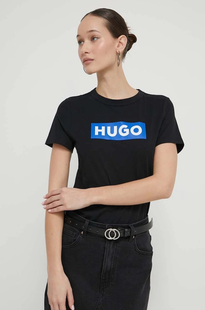 HUGO Blue basic kadın pamuklu Classic Tee_B