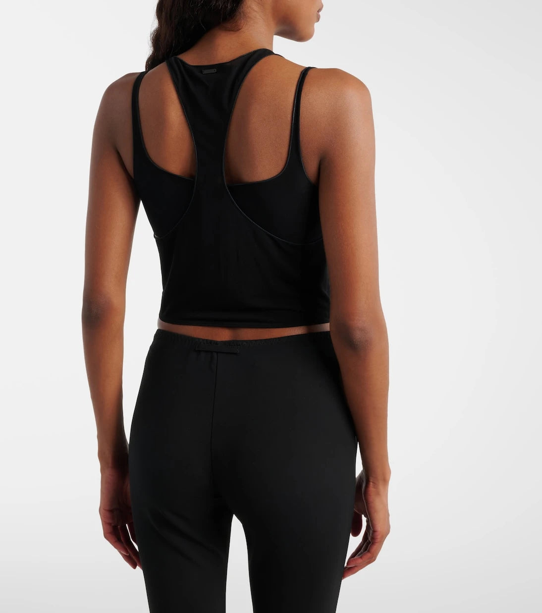 Gucci - Layered semi-sheer crêpe jersey top