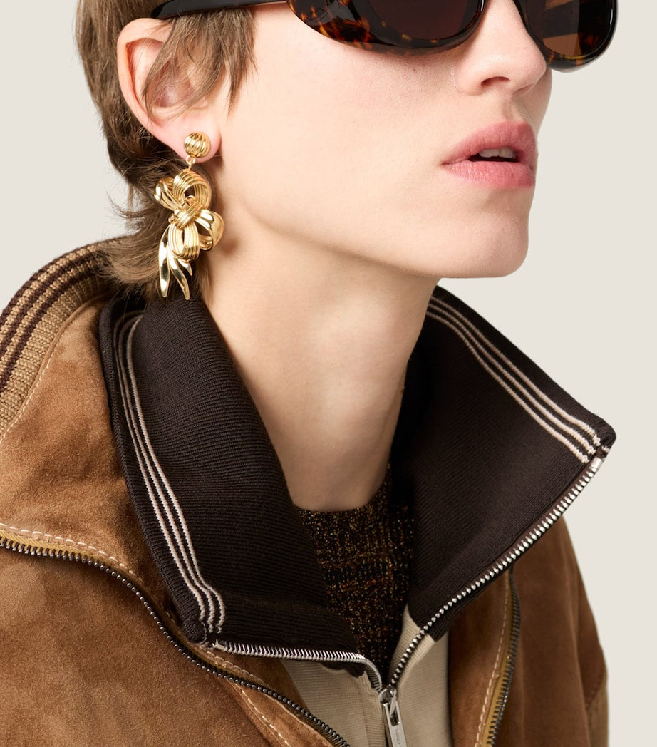 Brown Two-Tone Zip-Up Bomber Jacket