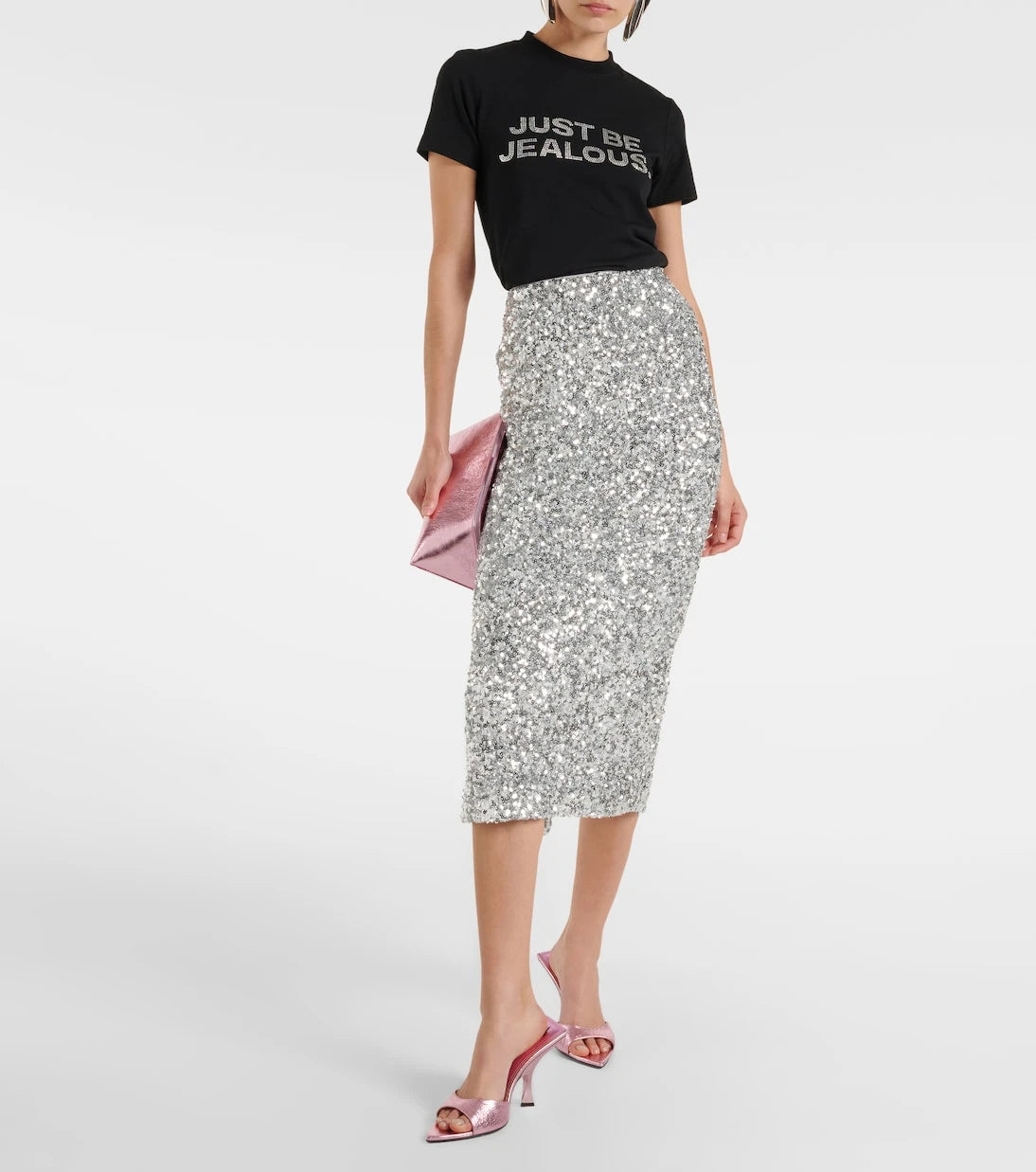 Rotate - Sequined midi skirt