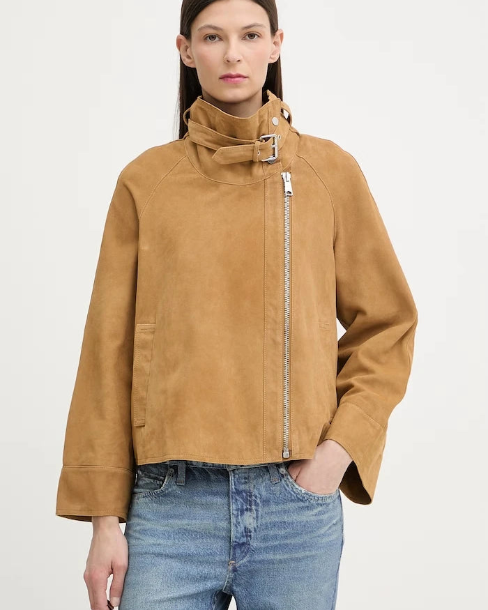 AllSaints kadın süet rocker ceket RHODES
