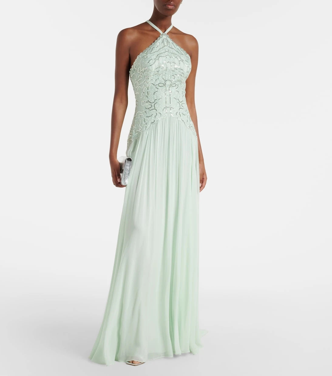 Elie Saab - Sequined silk-blend gown