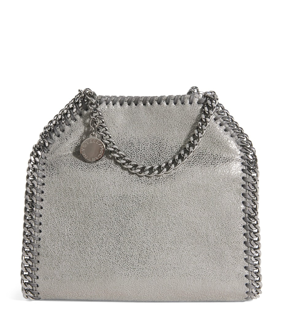 Stella McCartney Grey Tiny Metallic Falabella Tote Bag