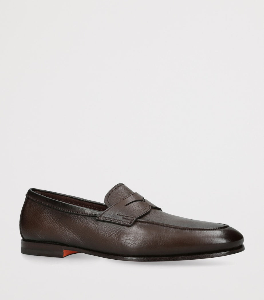Grained Leather Carlos Loafers