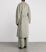 Green Wool Double-Breasted Trench Coat