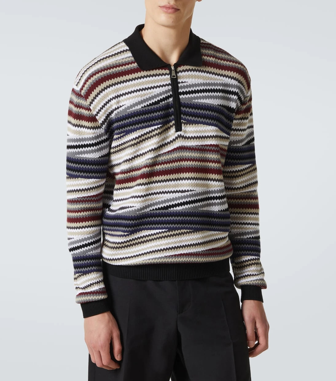 Missoni - Zigzag cotton polo sweater