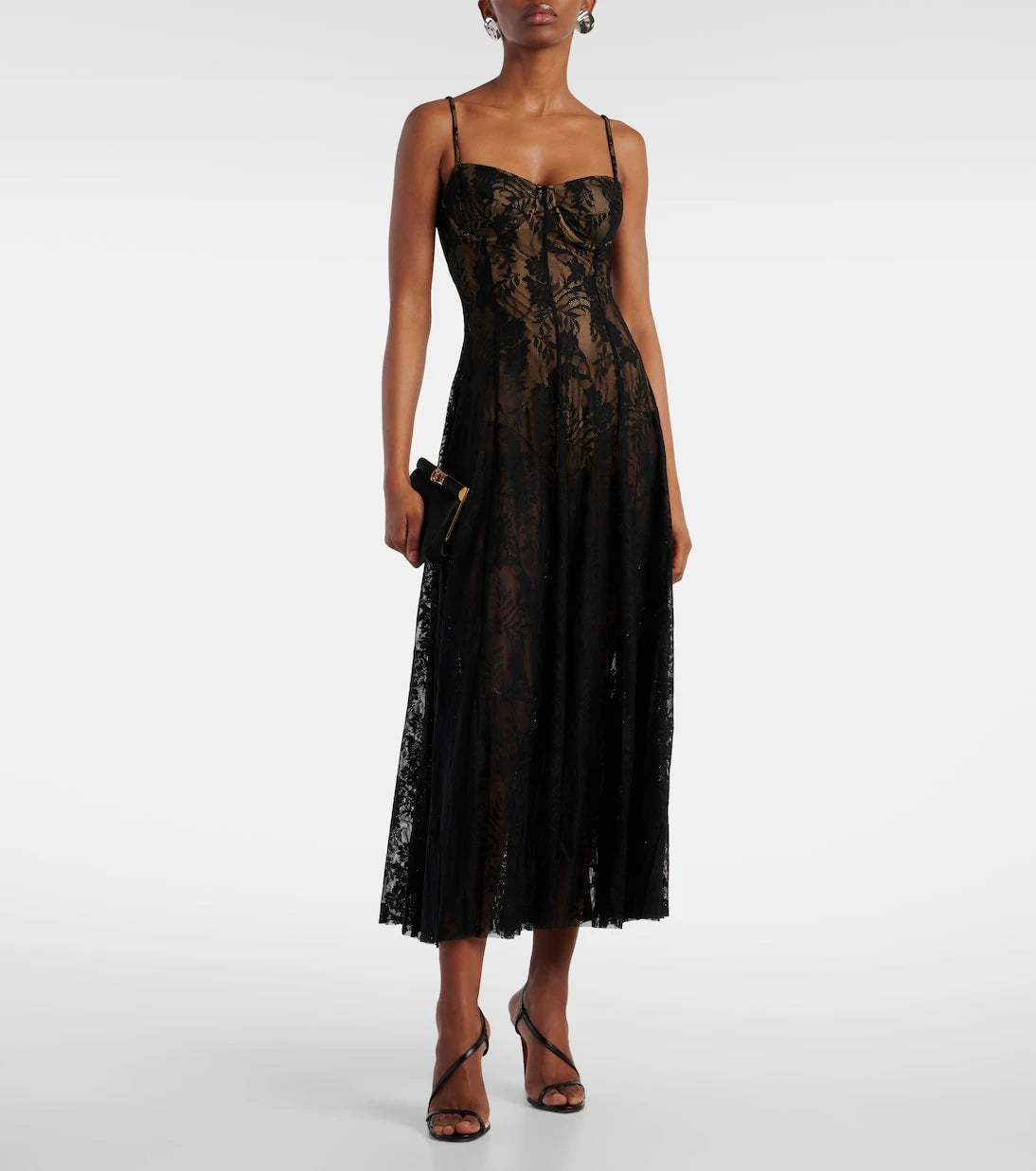 Norma Kamali - Floral lace slip dress