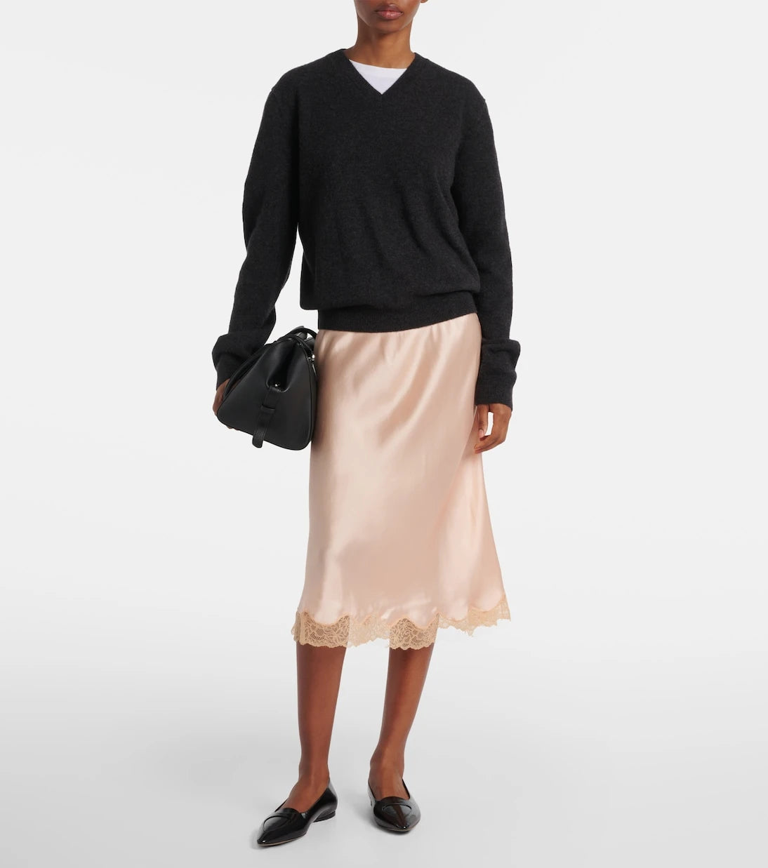 The Row - Irene silk midi skirt