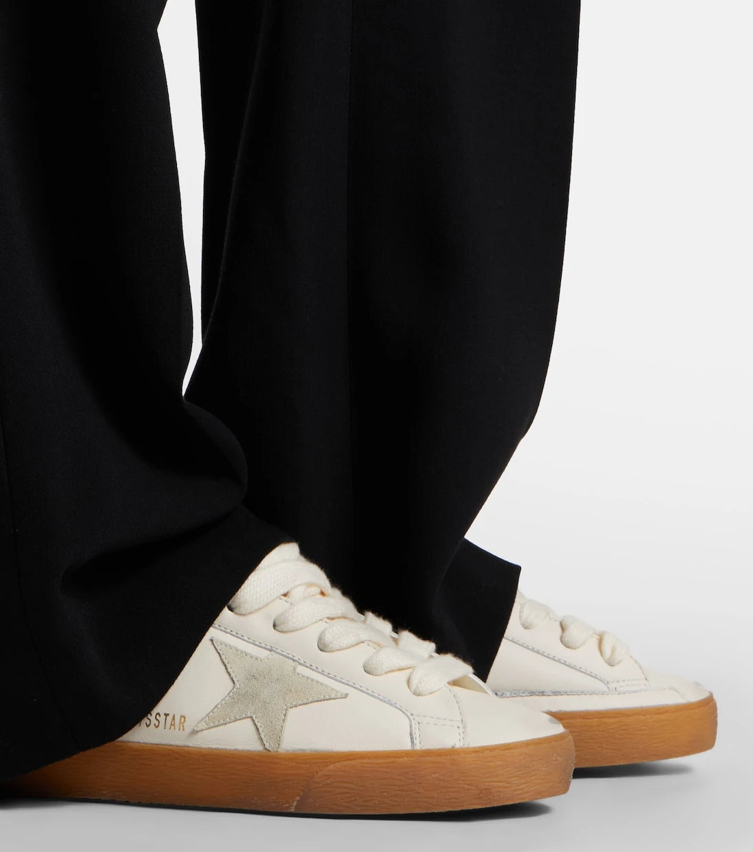 Golden Goose - Super-Star shearling-lined leather sneakers