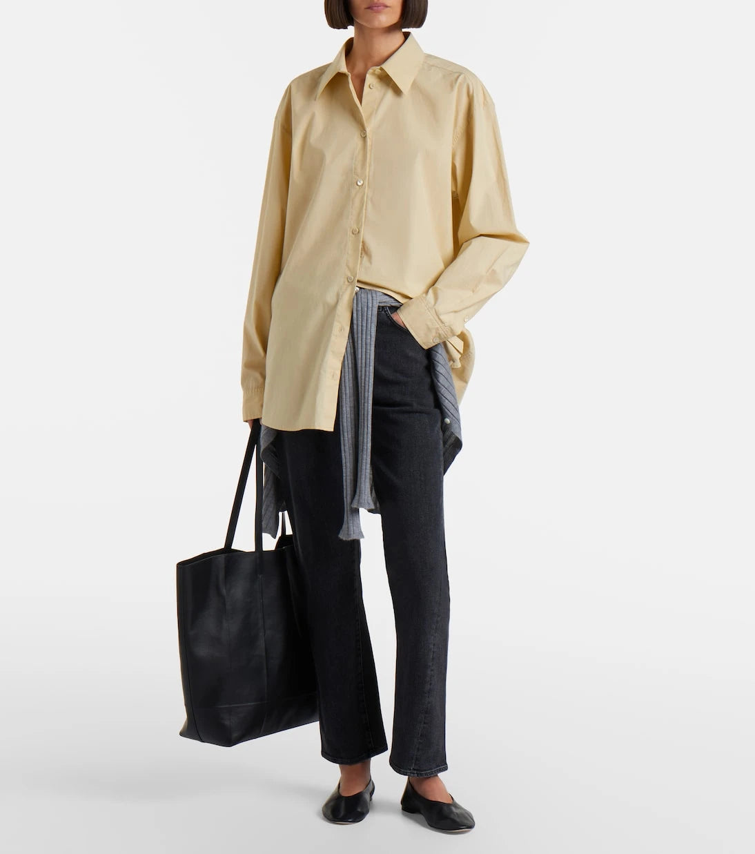 Toteme - Oversized cotton poplin shirt
