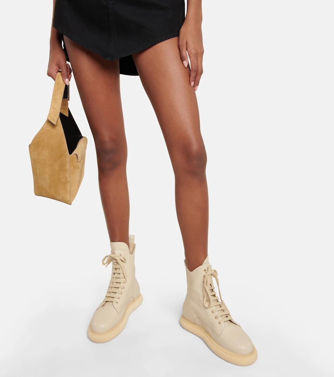 The Attico - Selene leather combat boots