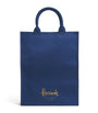 Navy Medium Cotton Logo Tote Bag