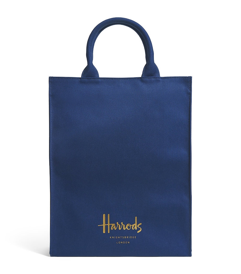 Navy Medium Cotton Logo Tote Bag