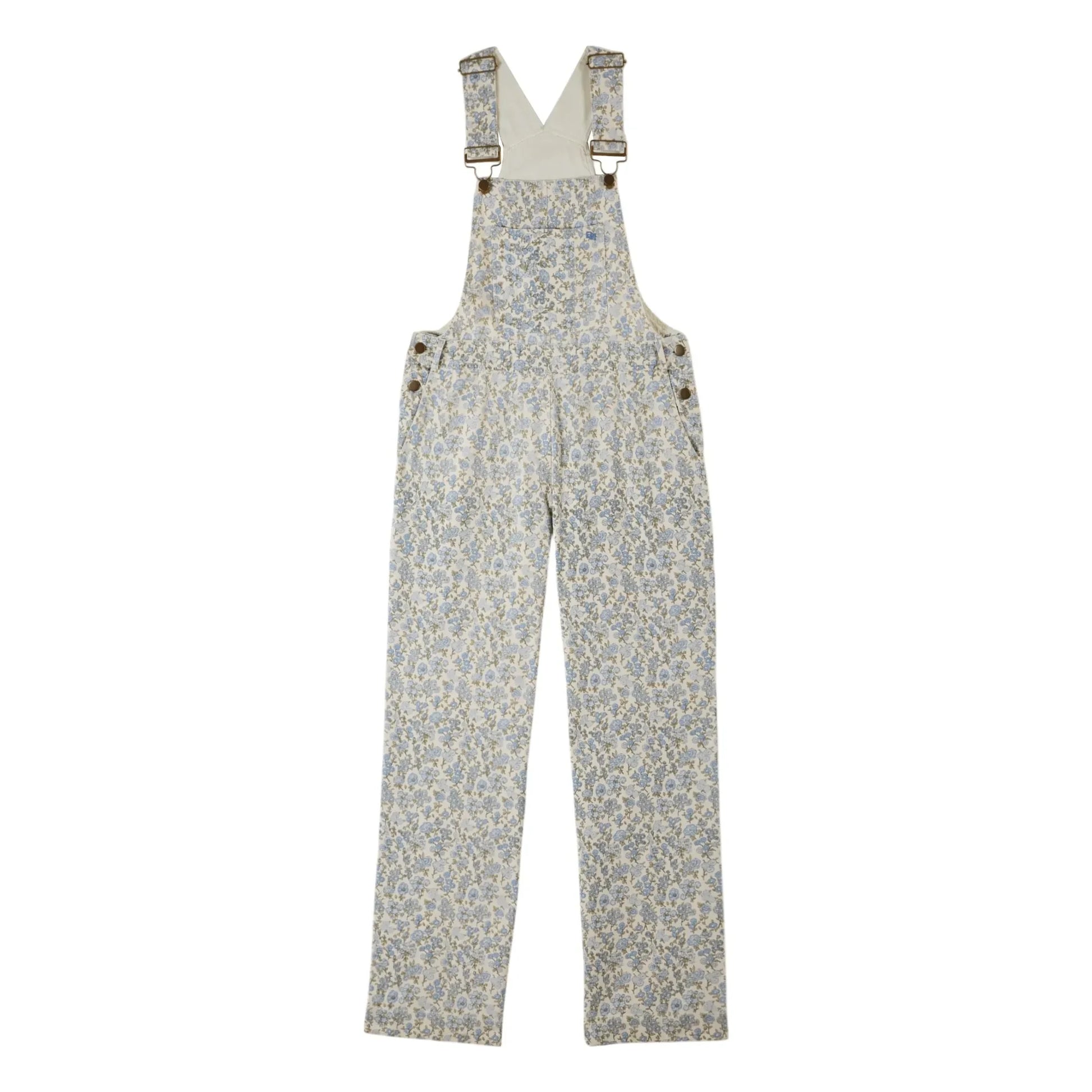 Emile et Ida - Cotton Flower Dungarees | Blue