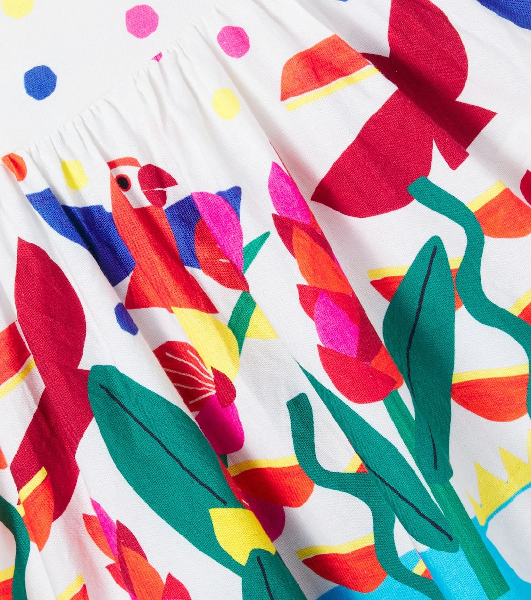Fábula - Rainha das Águas printed cotton dress