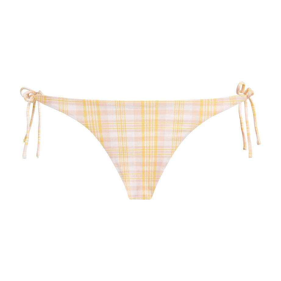 Faithfull the Brand Multi Check Side-Tie Bikini Bottoms