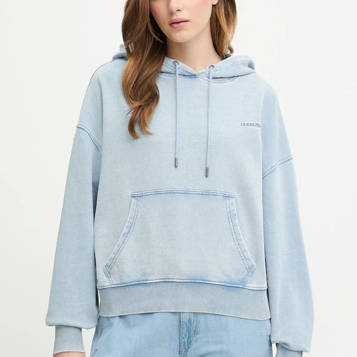 Guess Jeans Kadın Pamuklu Kapüşonlu Sweatshirt